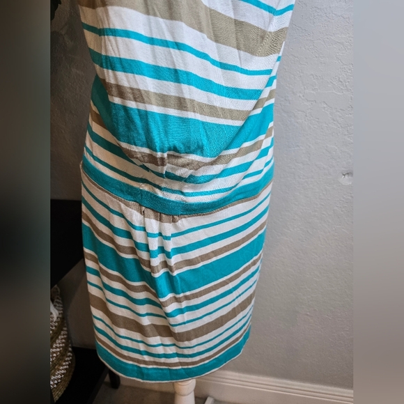 MNG By Mango Asymmetrical Stripes Mini Dress Size S - Picture 8 of 8